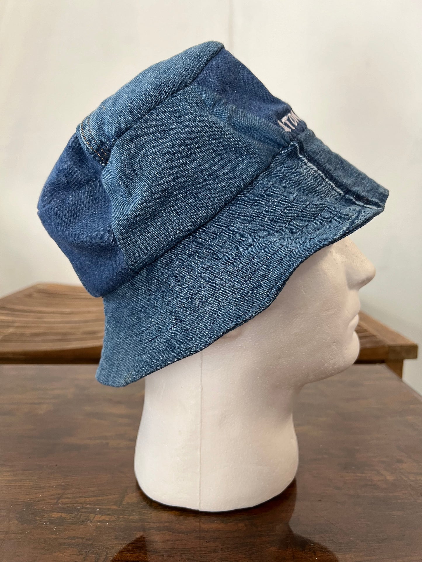 AtomicDreams Hand Stitched Blue Jean Bucket Hat